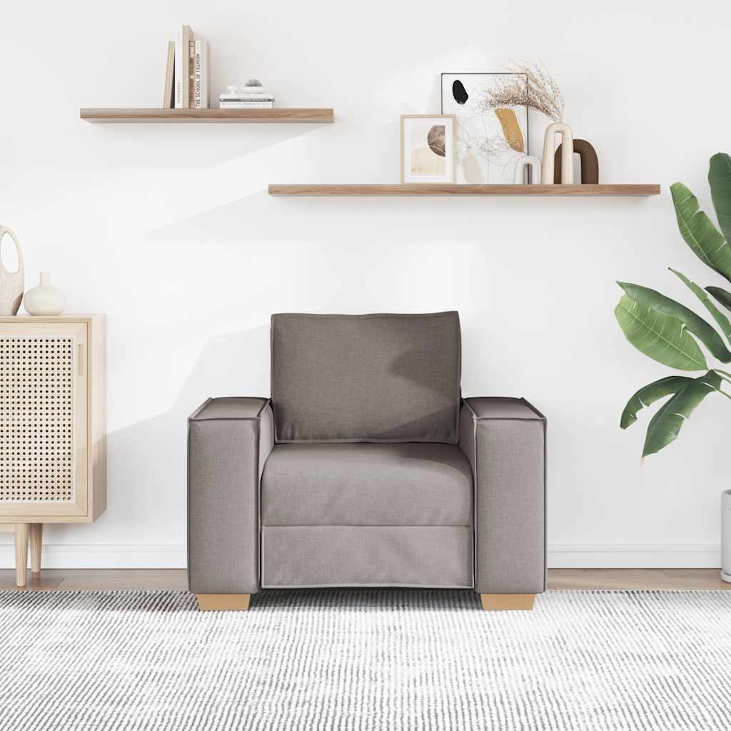 Canapé-chaise Taupe 100x78x84 cm Tissu - XIOS