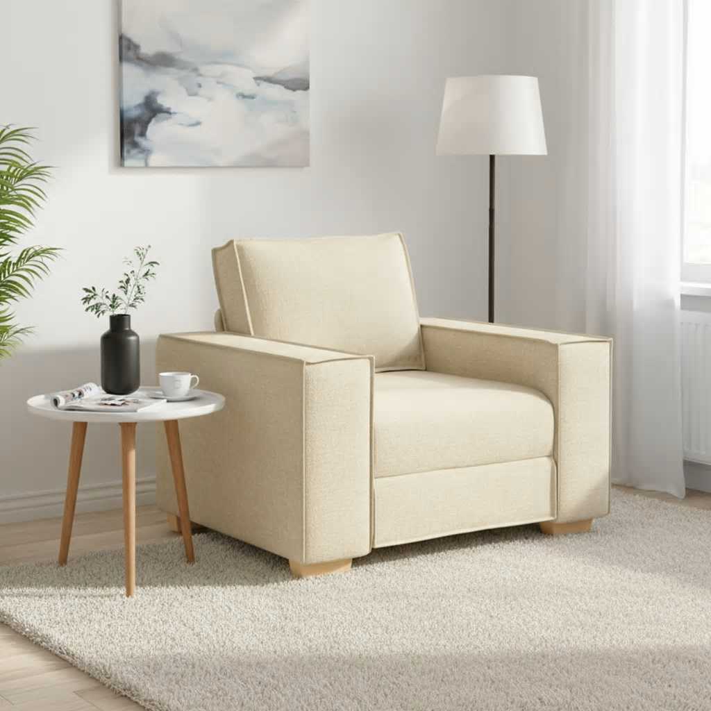 Canapé-chaise Crème 100x78x84 cm Tissu - XIOS