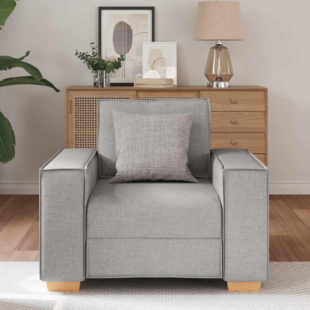 Canapé Fauteuil Gris Nuage 60 cm Tissu - XIOS