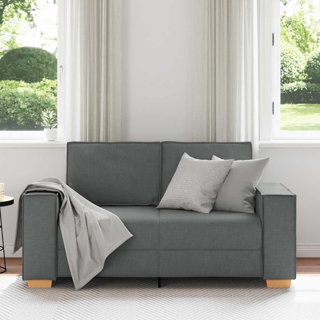 Canapé 2 places Gris foncé 120 cm Tissu - XIOS