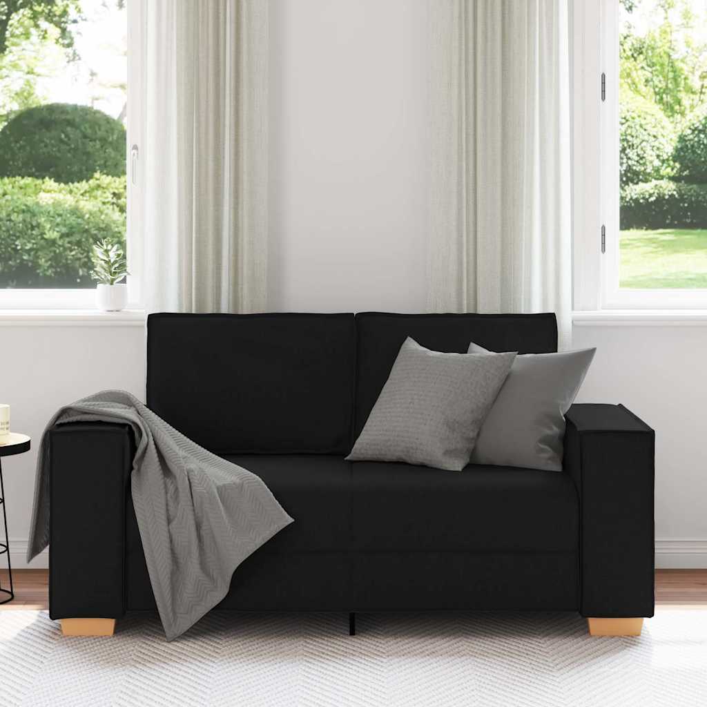 Canapé 2 places Noir 160x78x84 cm Tissu - XIOS