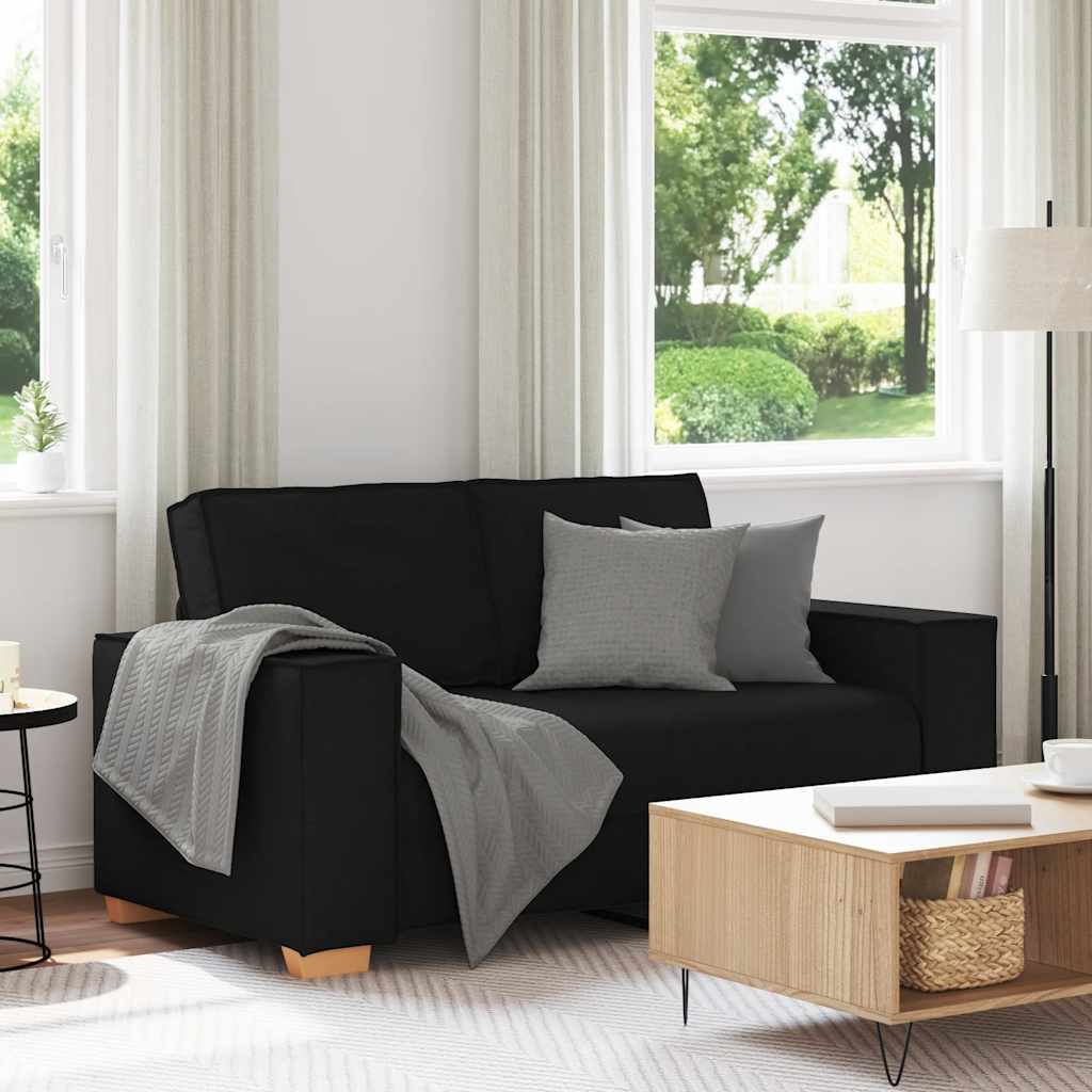 Canapé 2 places Noir 160x78x84 cm Tissu - XIOS