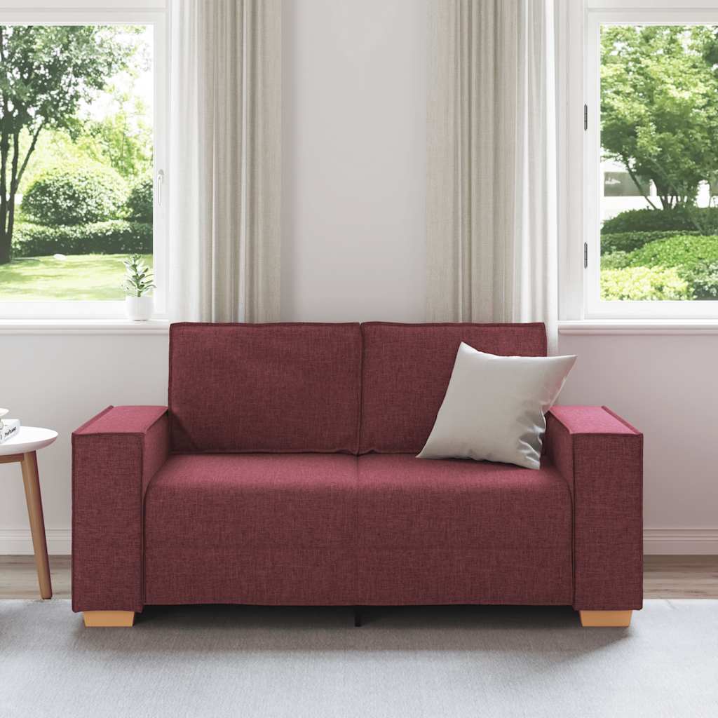 Canapé 2 places Rouge vin 160x78x84 cm Tissu - XIOS