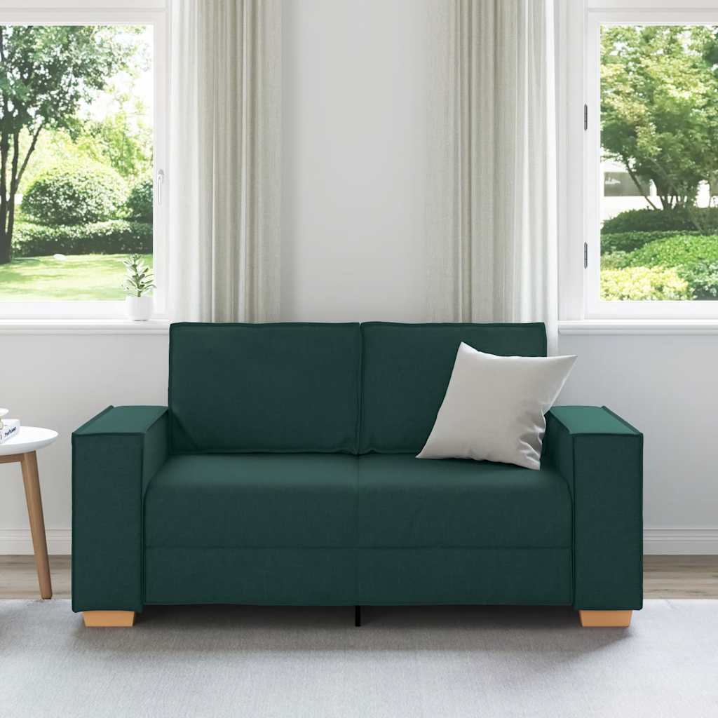 Canapé 2 places Vert foncé 160x78x84 cm Tissu - XIOS