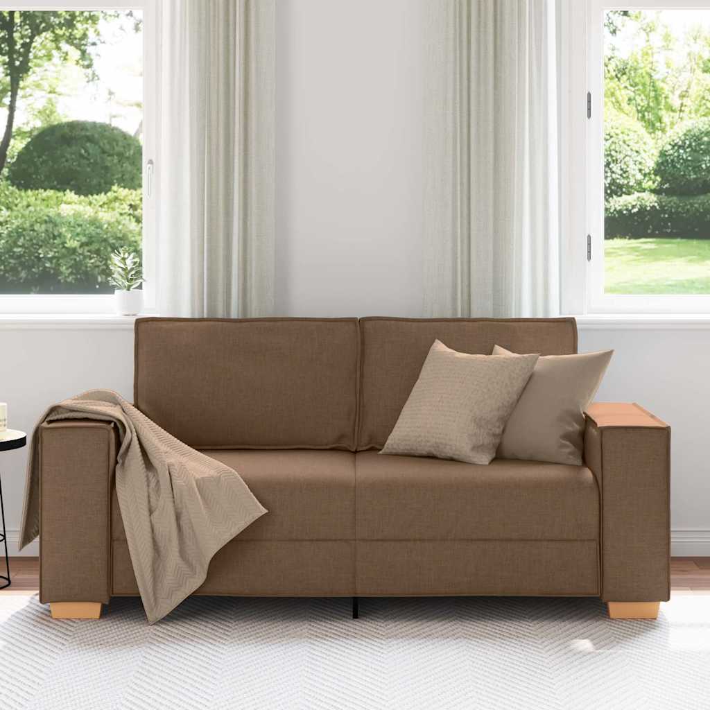 Canapé 2 places Marron 180x78x84 cm Tissu - XIOS