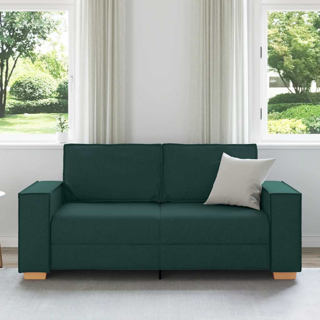 Canapé 2 places Vert foncé 140 cm Tissu - XIOS
