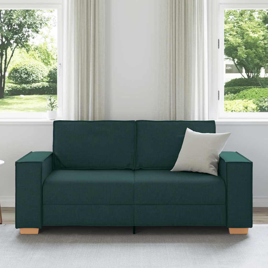 Canapé 2 places Vert foncé 180x78x84 cm Tissu - XIOS