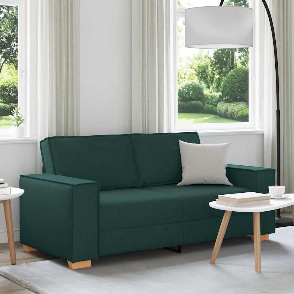 Canapé 2 places Vert foncé 180x78x84 cm Tissu - XIOS