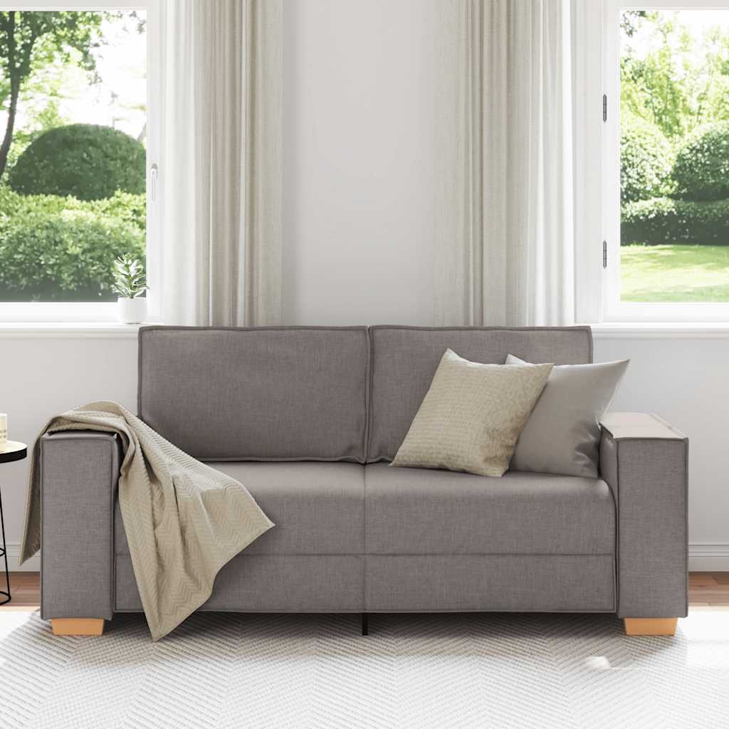 Canapé 2 places Taupe 180x78x84 cm Tissu - XIOS
