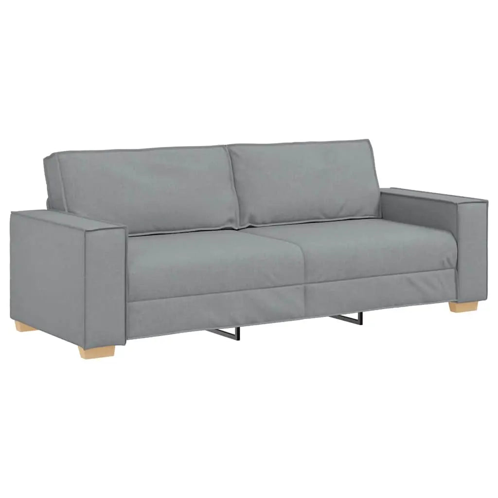 Canapé 3 places Gris clair 220x78x84 cm Tissu - XIOS
