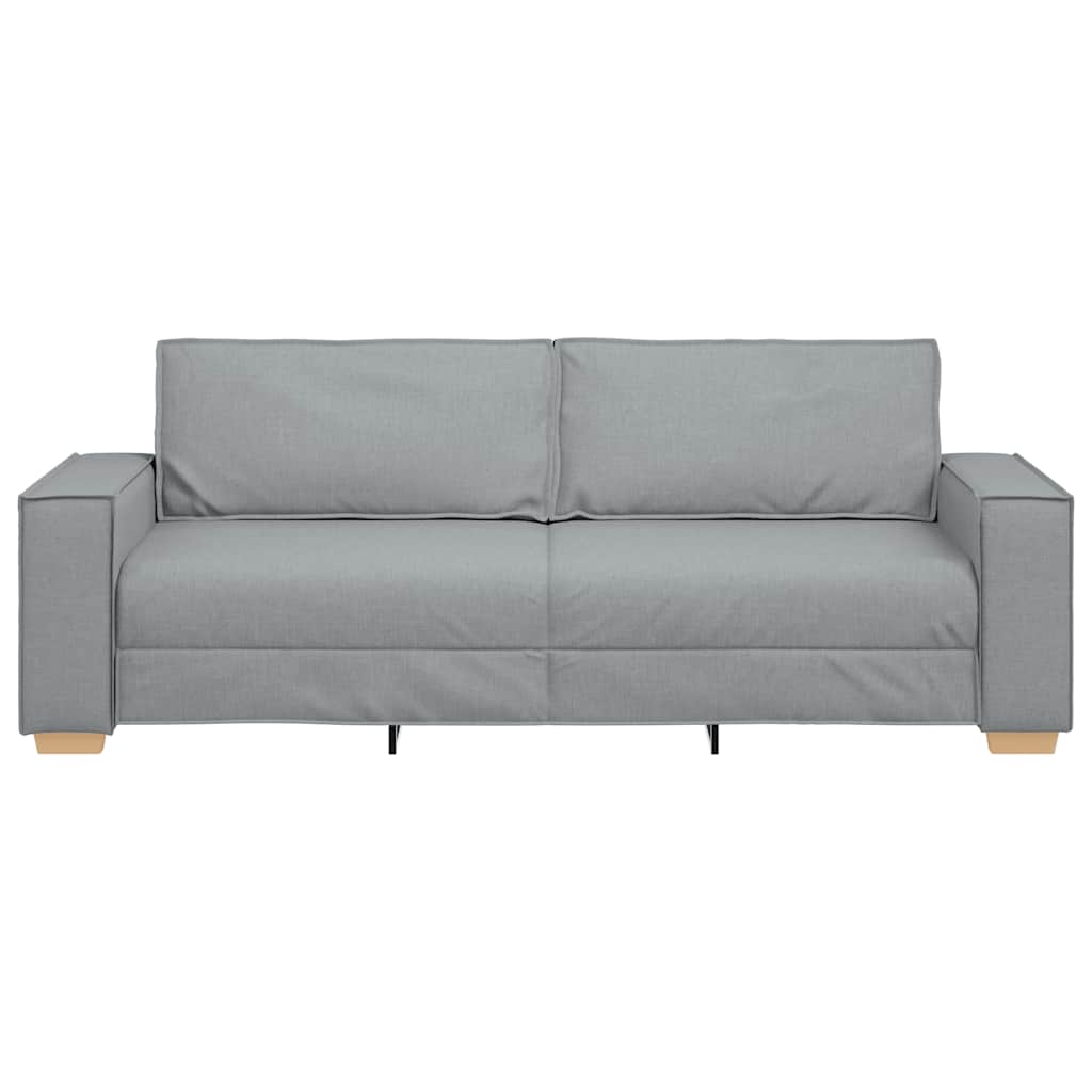 Canapé 3 places Gris clair 220x78x84 cm Tissu