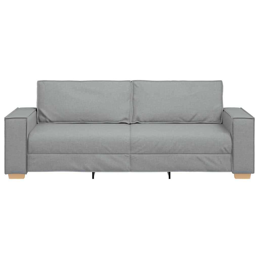 Canapé 3 places Gris clair 220x78x84 cm Tissu