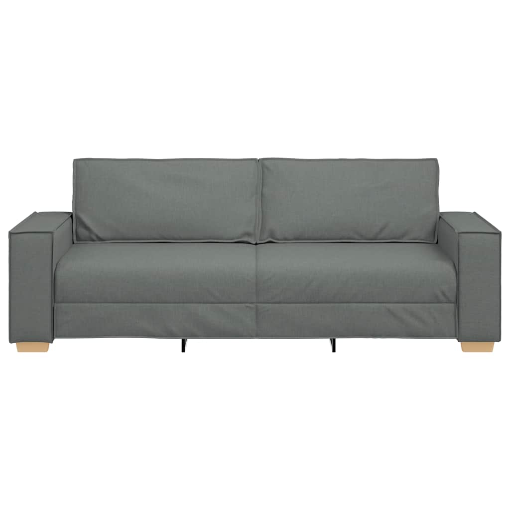 Canapé 3 places Gris foncé 220x78x84 cm Tissu