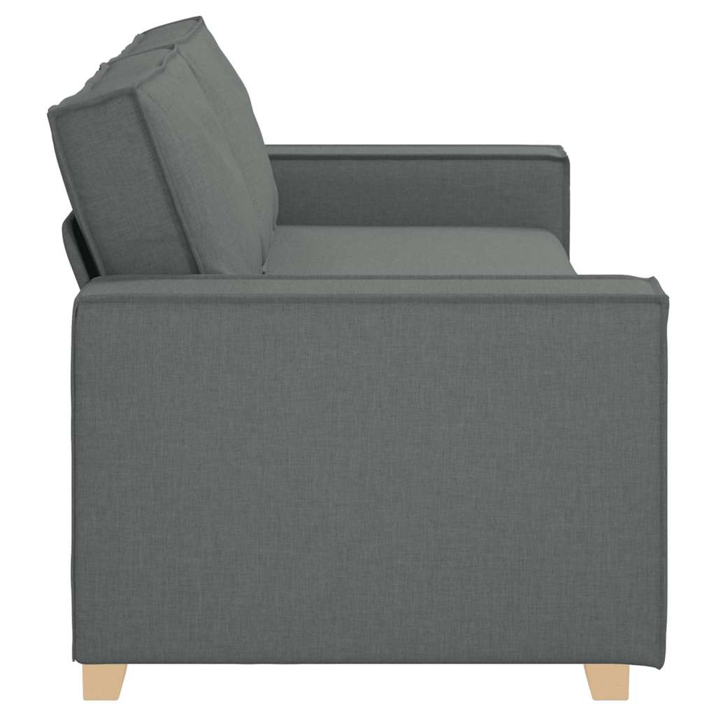 Canapé 3 places Gris foncé 220x78x84 cm Tissu