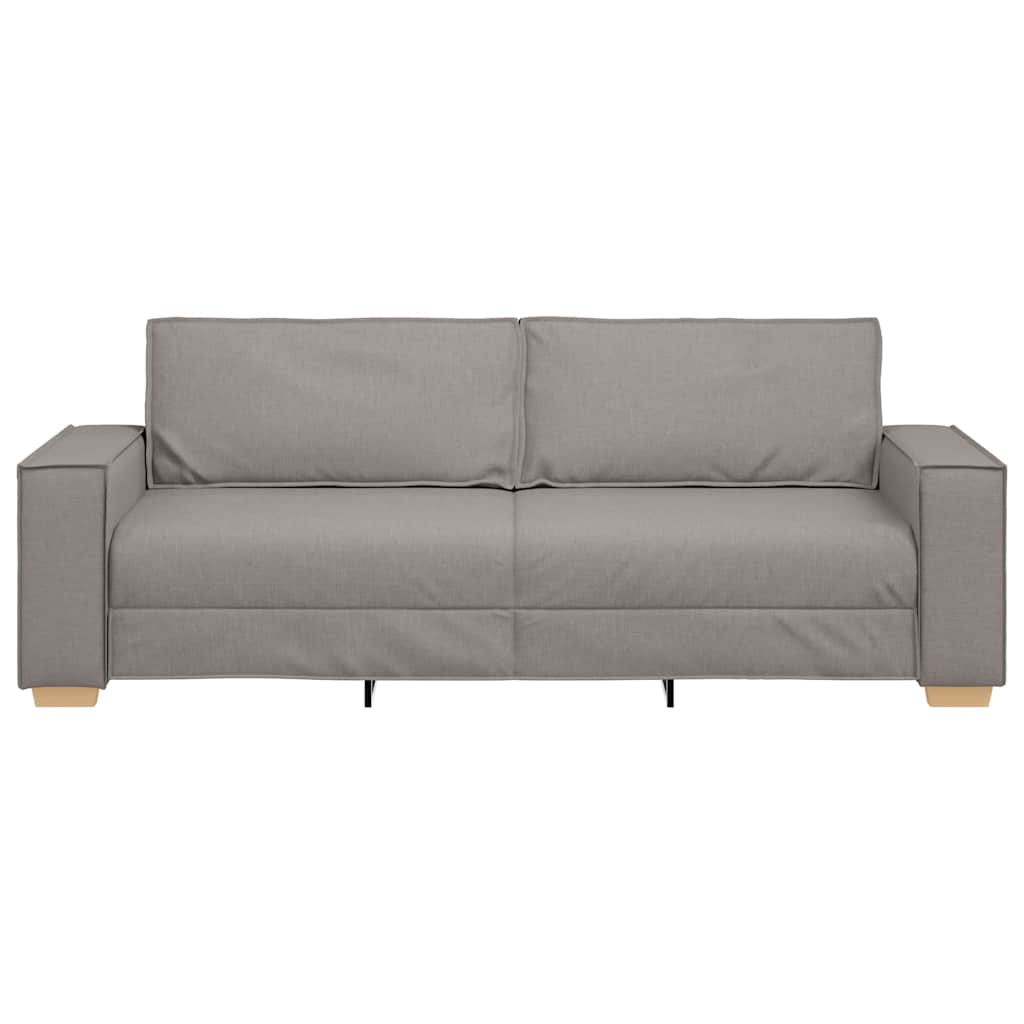 Sofa 3 places Taupe 220 cm tissu
