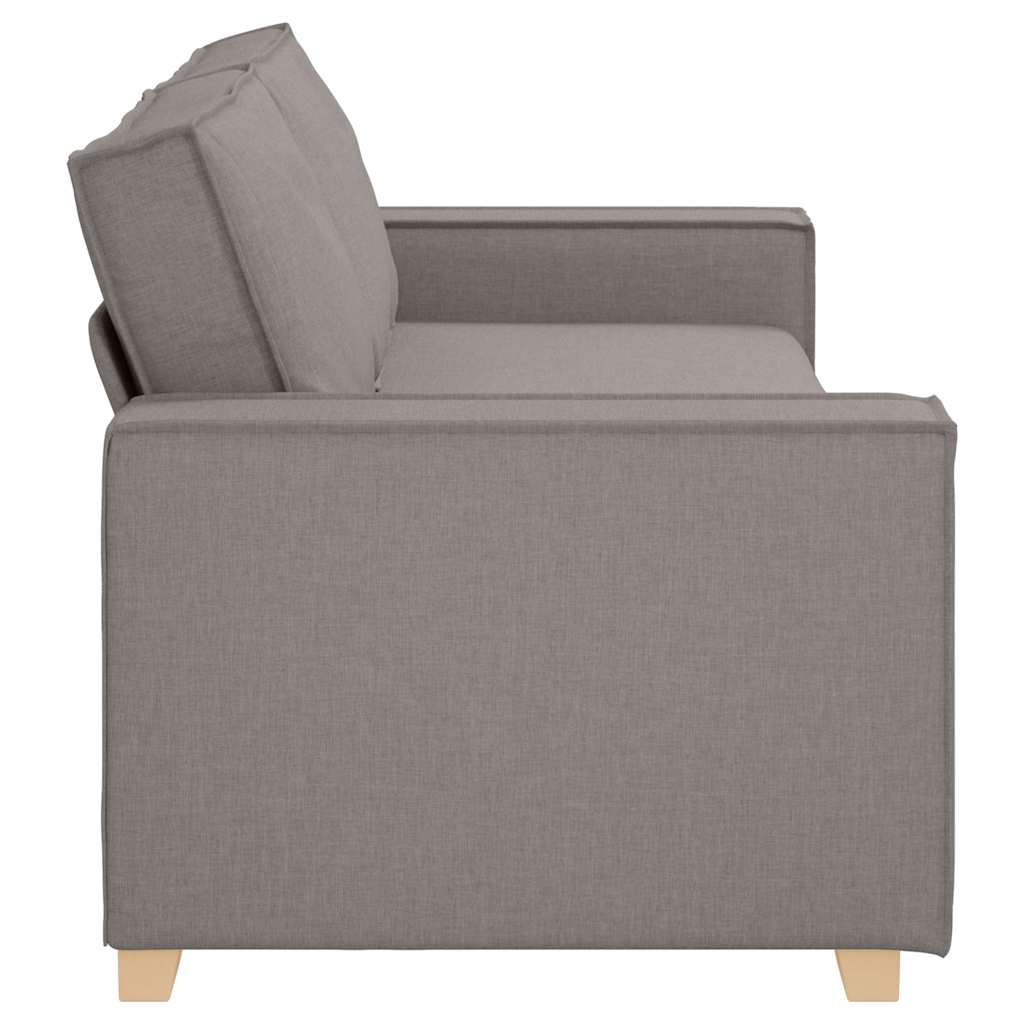 Sofa 3 places Taupe 220 cm tissu