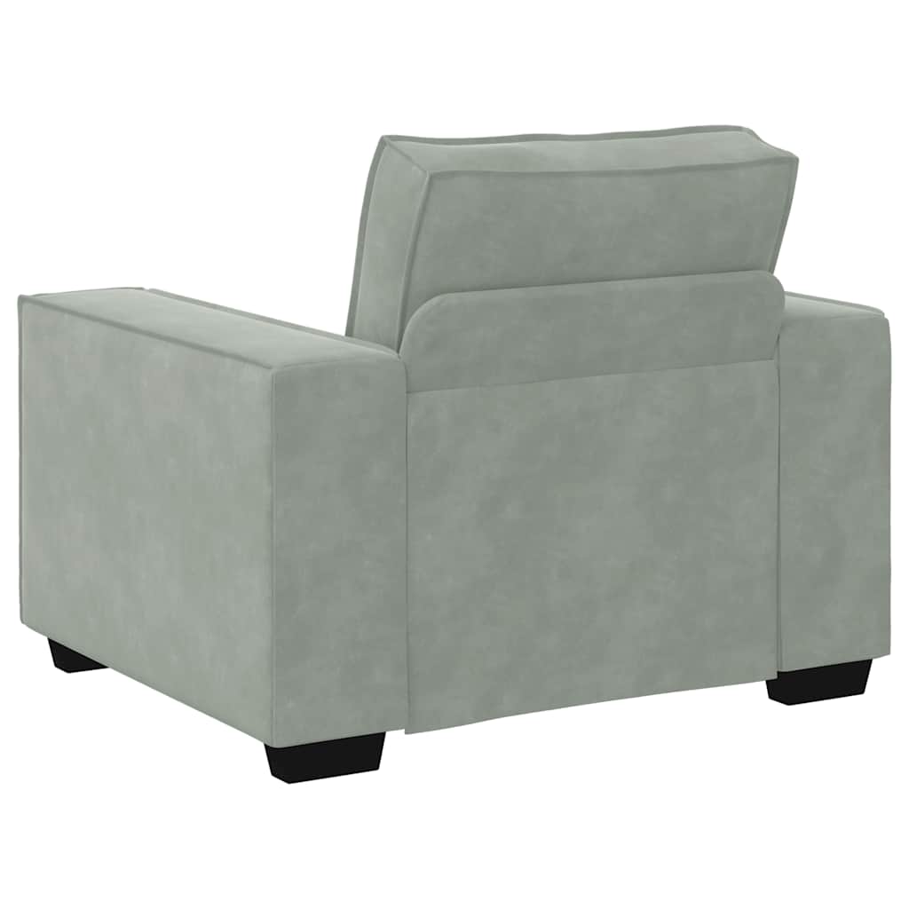 Fauteuil Gris clair 60 cm Velours - XIOS
