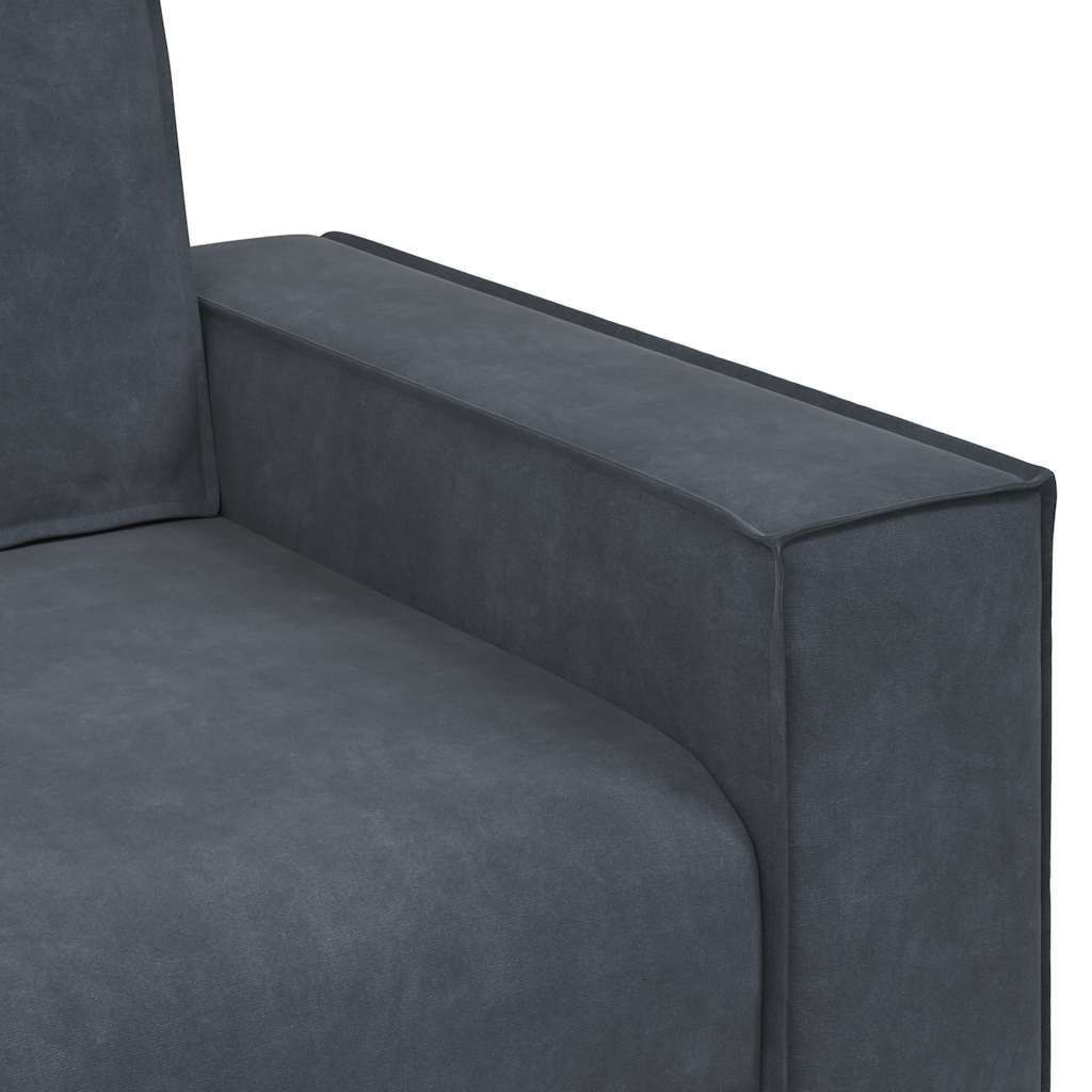 Fauteuil gris foncé 60 cm velours - XIOS