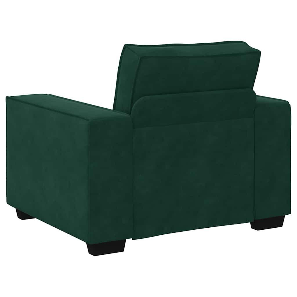 Fauteuil canapé vert foncé 100x78x84 cm velours - XIOS