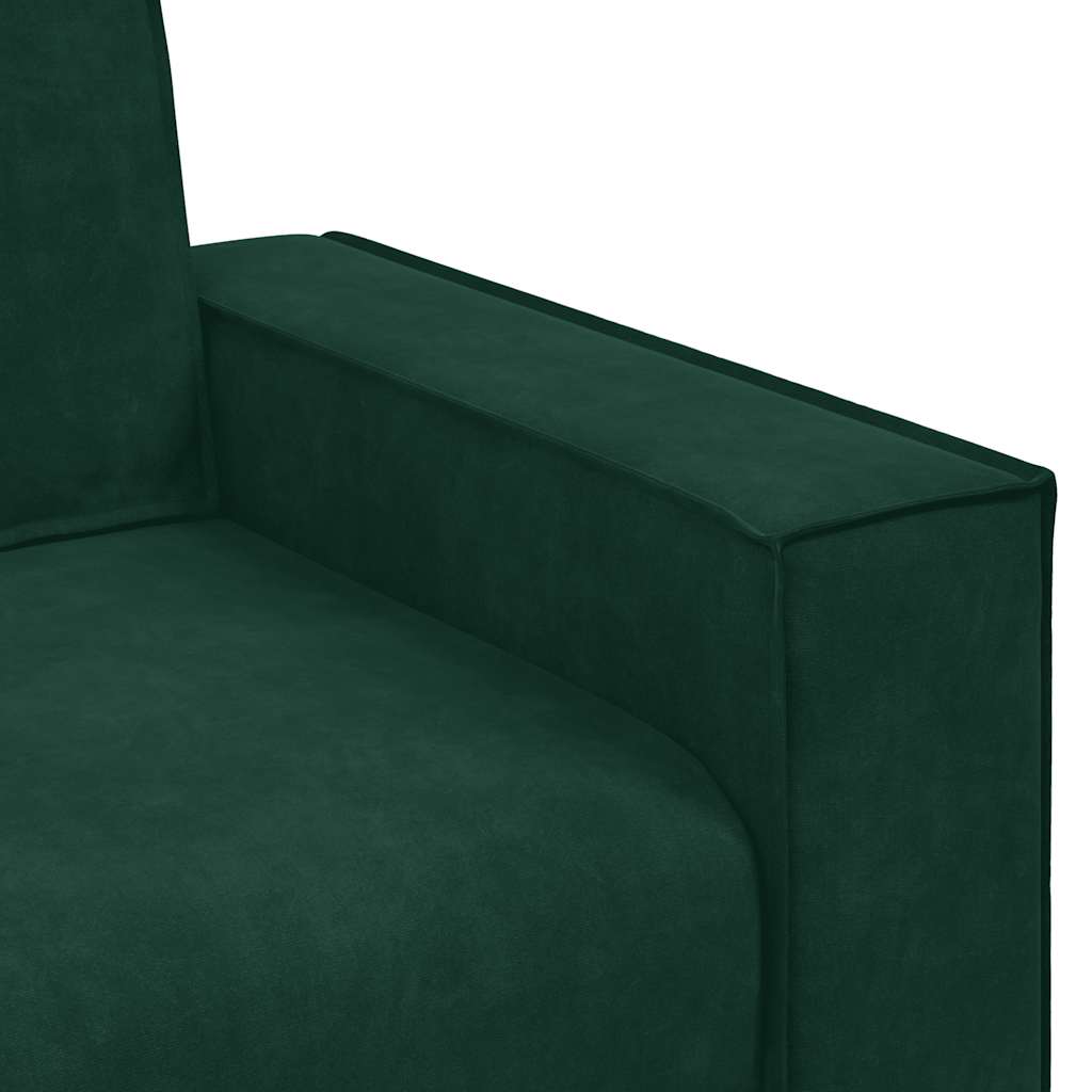 Fauteuil canapé vert foncé 100x78x84 cm velours - XIOS