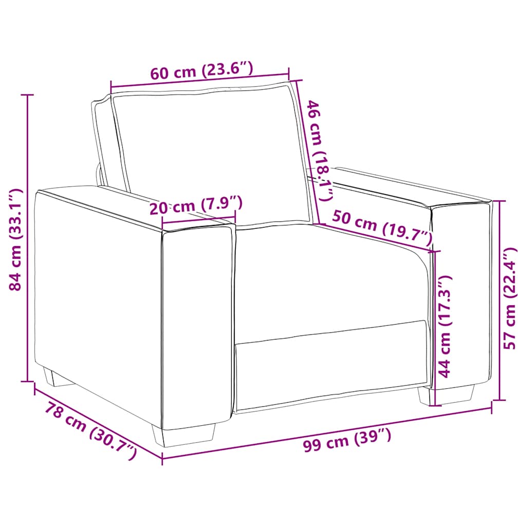 Fauteuil canapé vert foncé 100x78x84 cm velours - XIOS