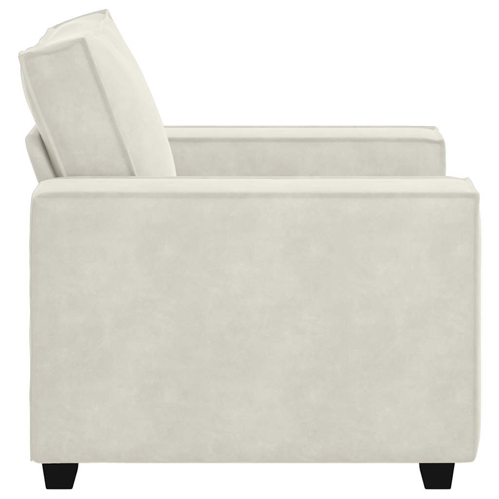 Fauteuil/canapé crème 100x78x84 cm velours - XIOS