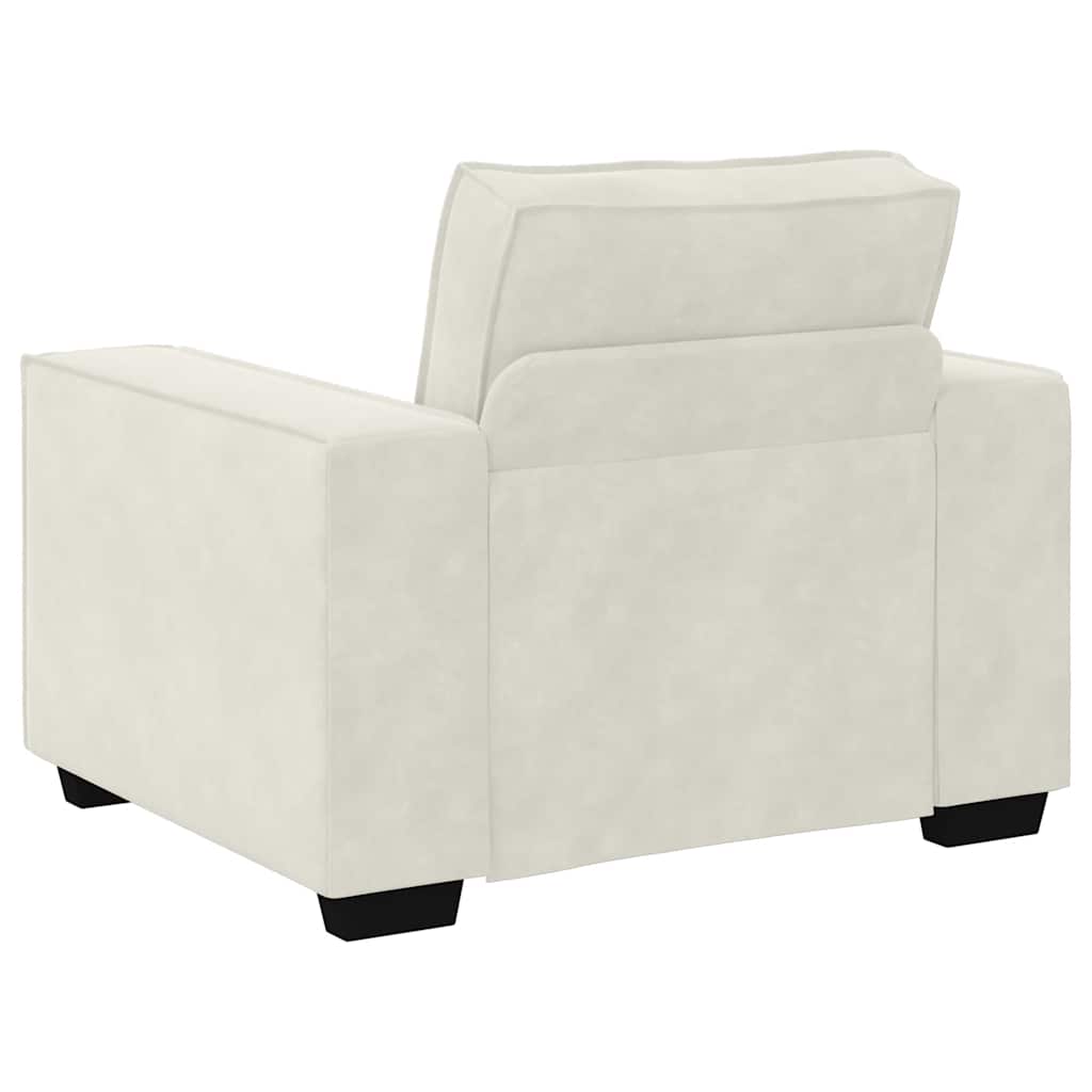 Fauteuil/canapé crème 100x78x84 cm velours - XIOS