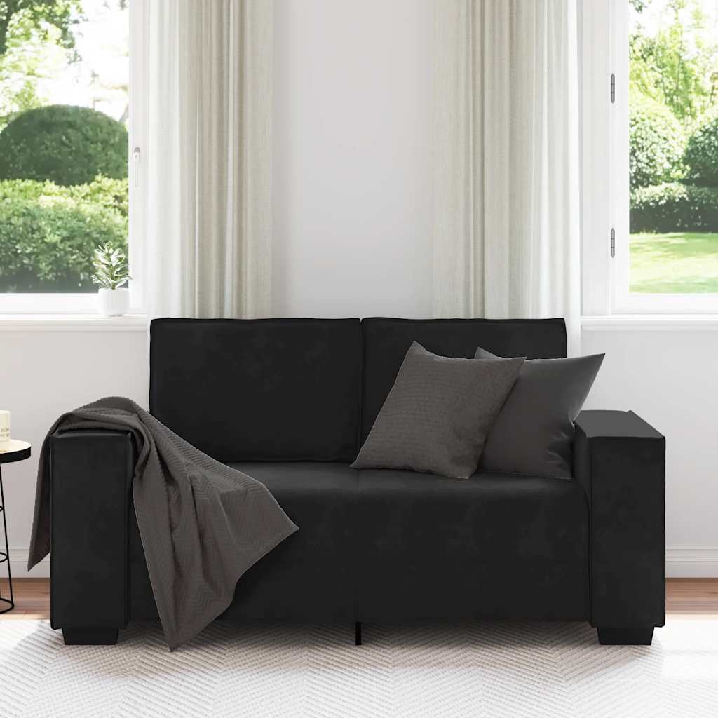 Canapé à 2 places Noir 160x78x84 cm Velours