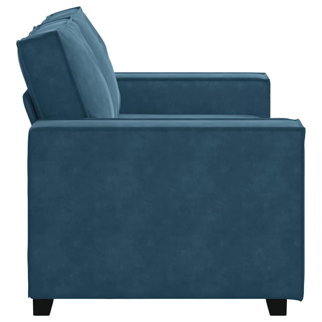 Canapé à 2 places Bleu 160x78x84 cm Velours