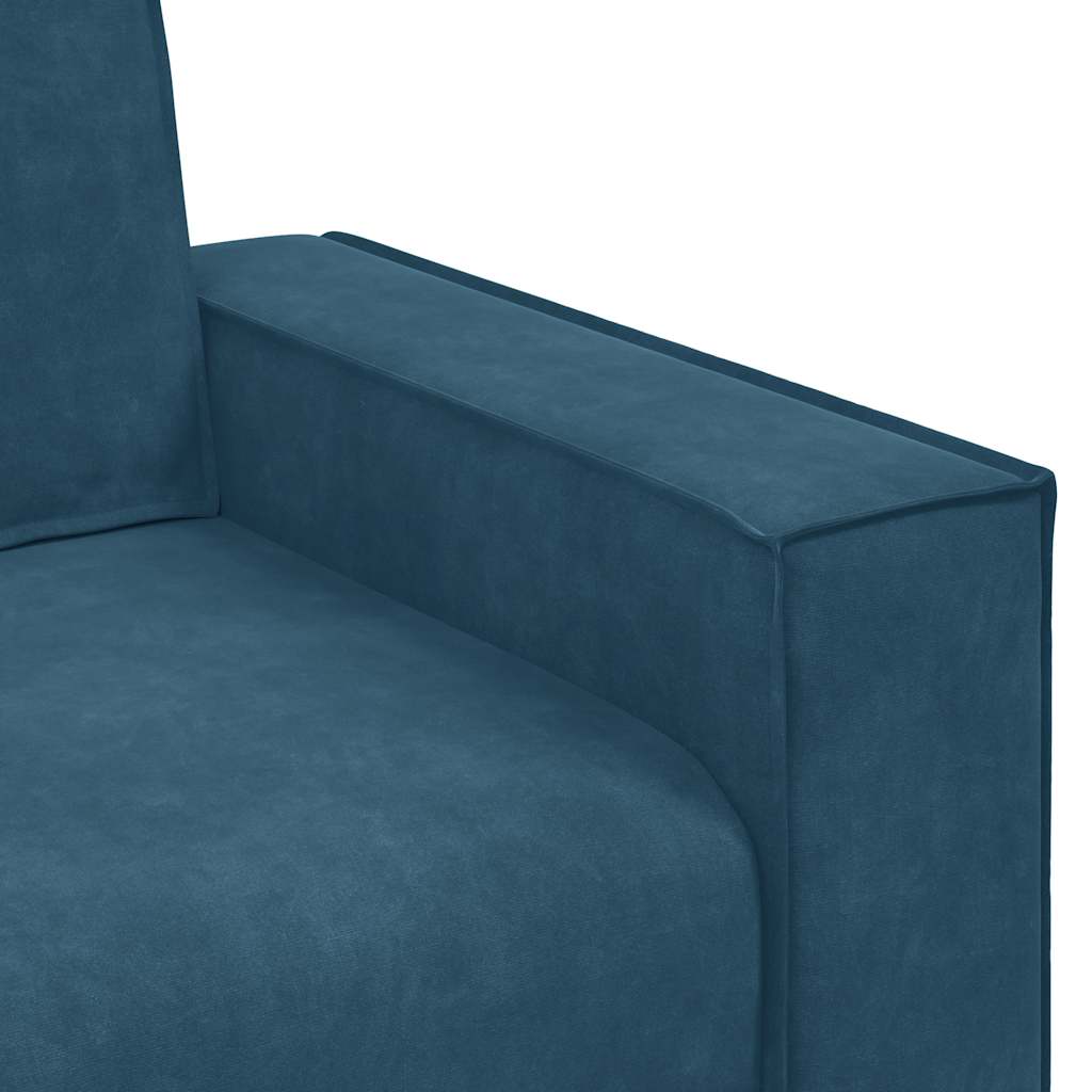 Canapé à 2 places Bleu 160x78x84 cm Velours