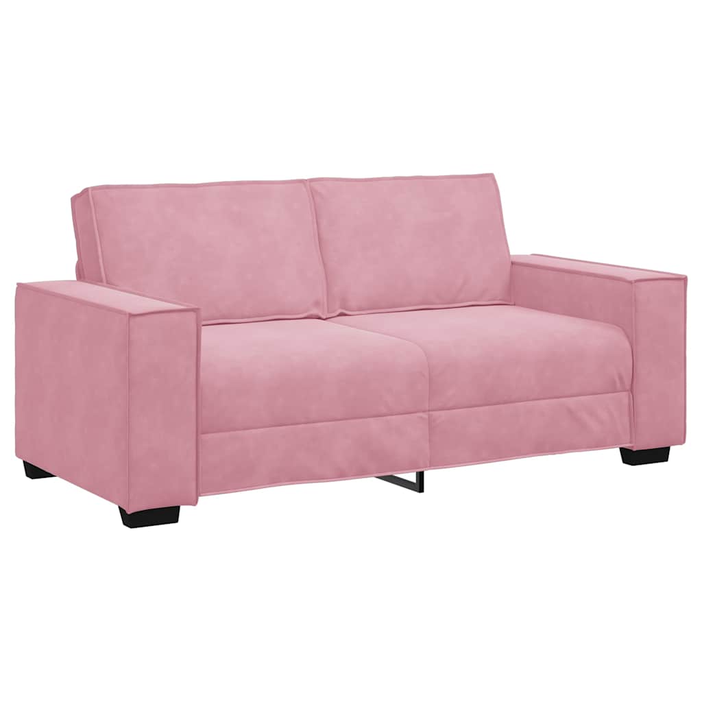 Canapé 2 places rose 180x78x84 cm velours - XIOS