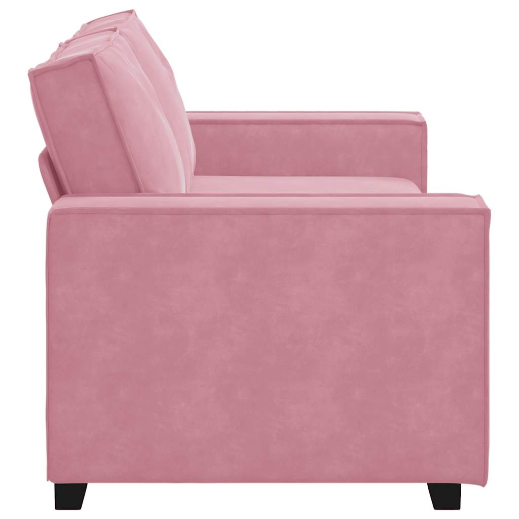 Canapé 2 places rose 180x78x84 cm velours - XIOS