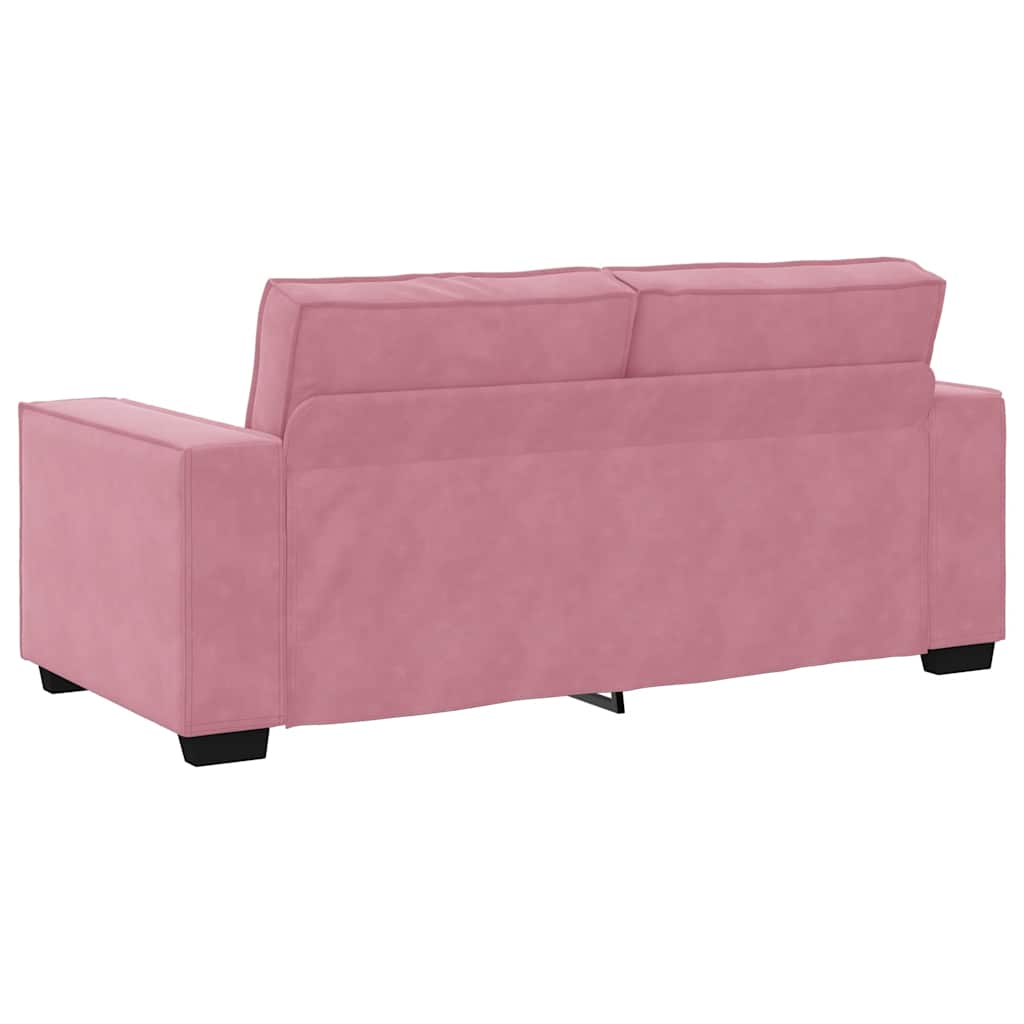 Canapé 2 places rose 180x78x84 cm velours - XIOS