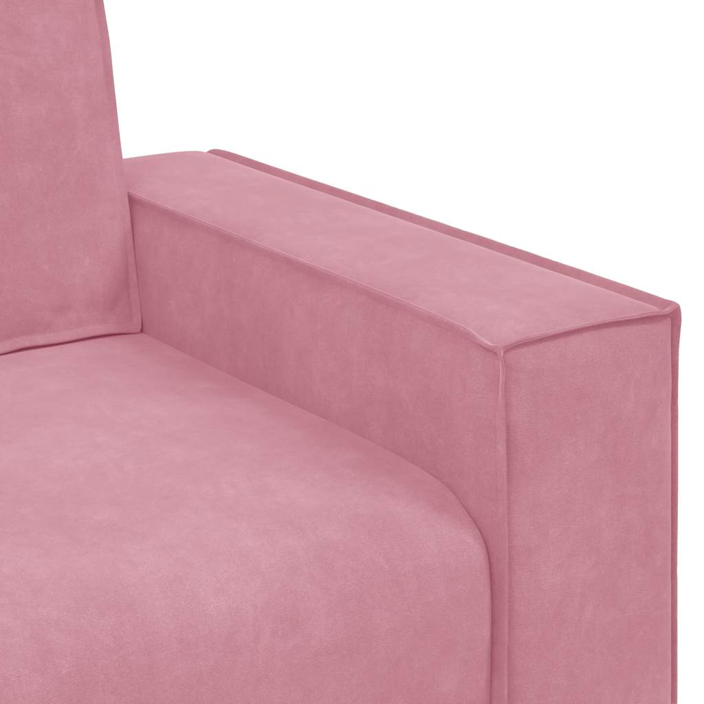 Canapé 2 places rose 180x78x84 cm velours - XIOS