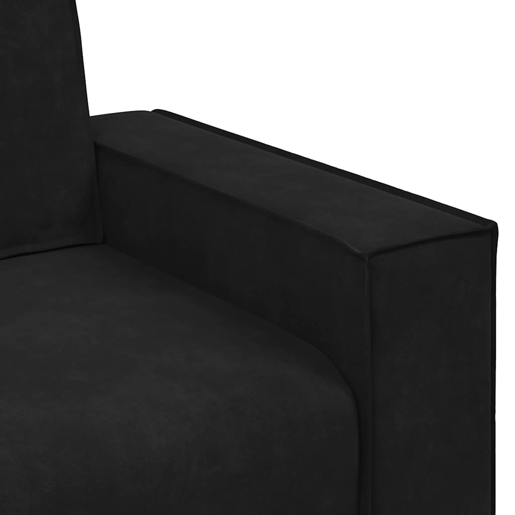 Canapé 2 places velours noir 180 x 78 x 84 cm - XIOS