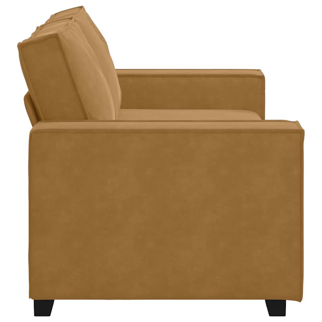 Canapé 2 places marron 180x78x84 cm velours - XIOS