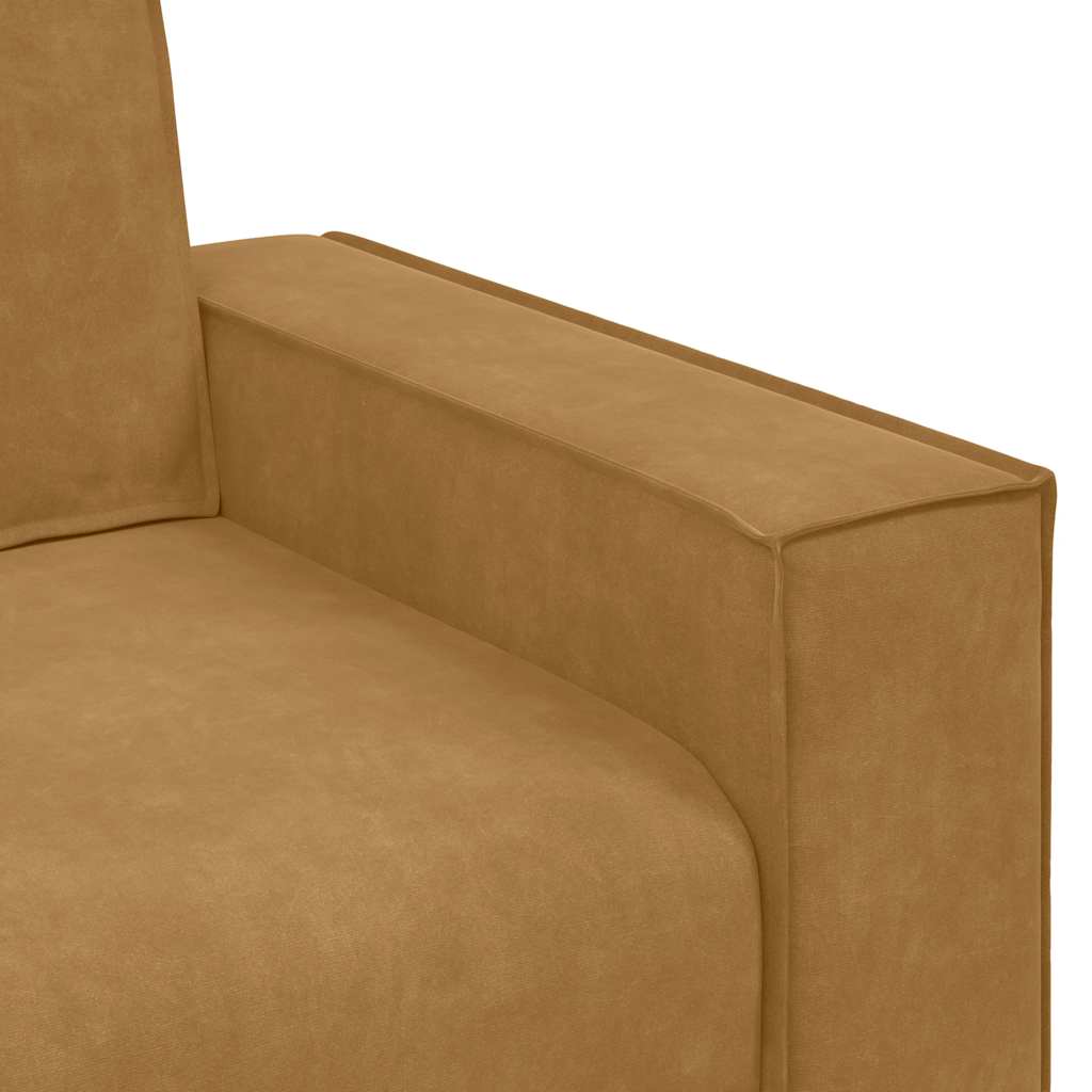 Canapé 2 places marron 180x78x84 cm velours - XIOS
