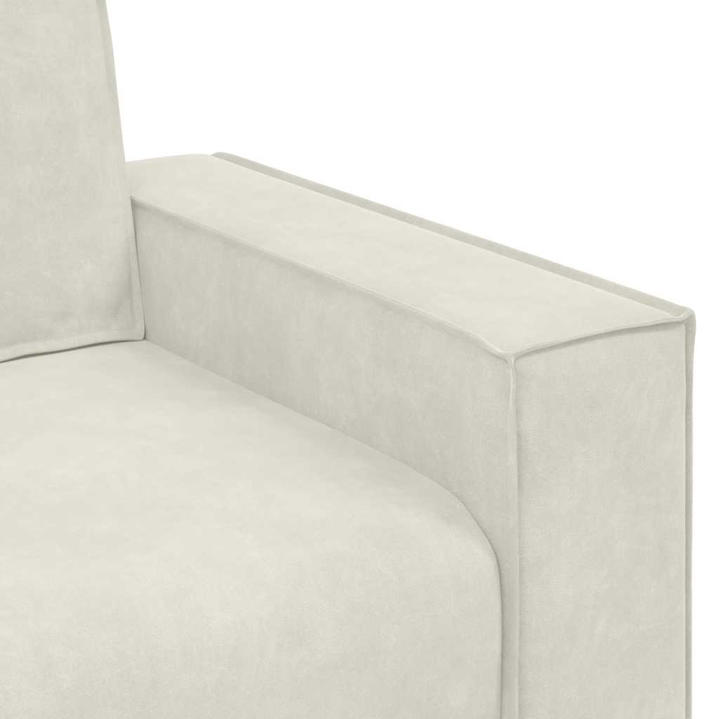 Canapé 2 places crème 180x78x84 cm velours - XIOS