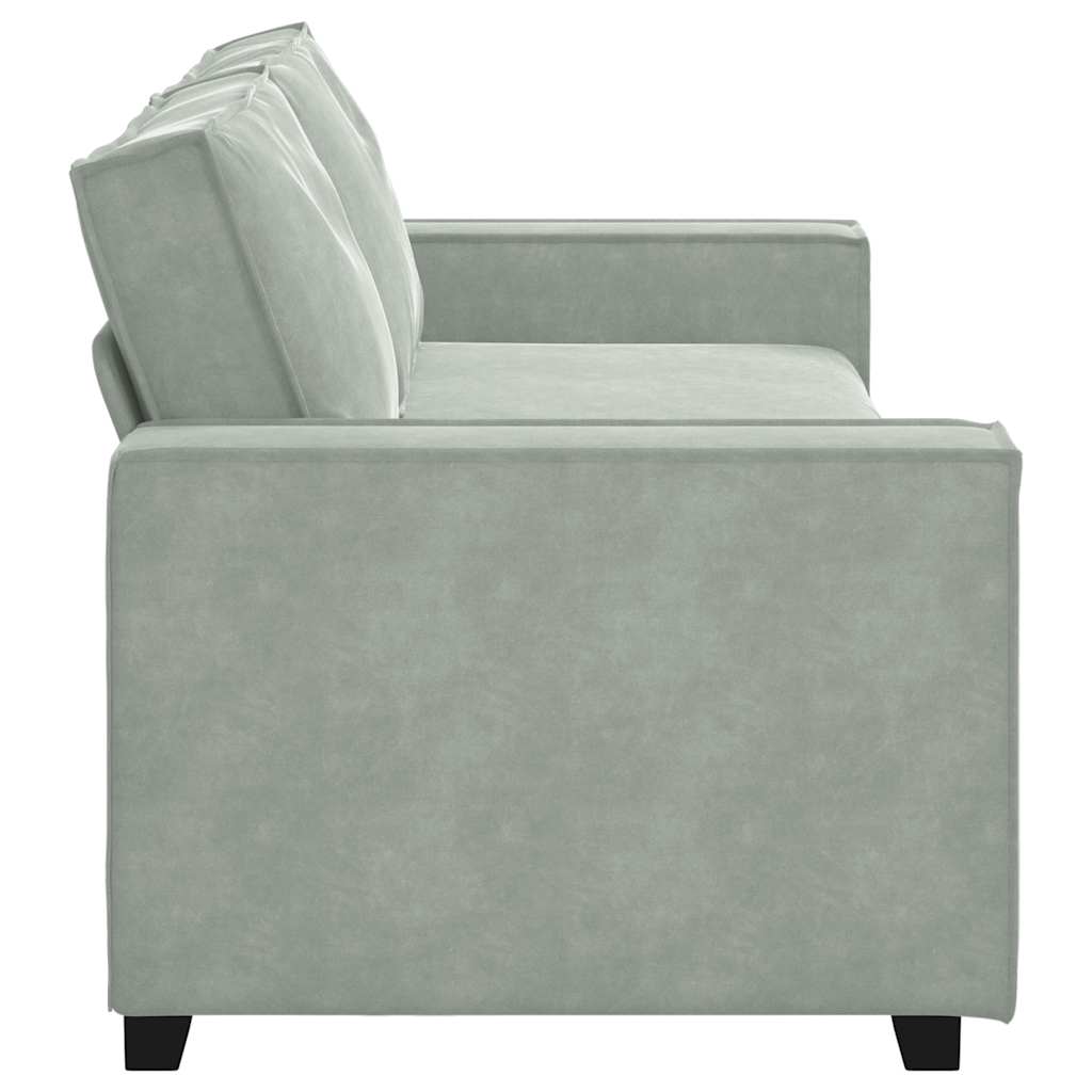 Canapé à 3 places Gris clair 220x78x84 cm Velours