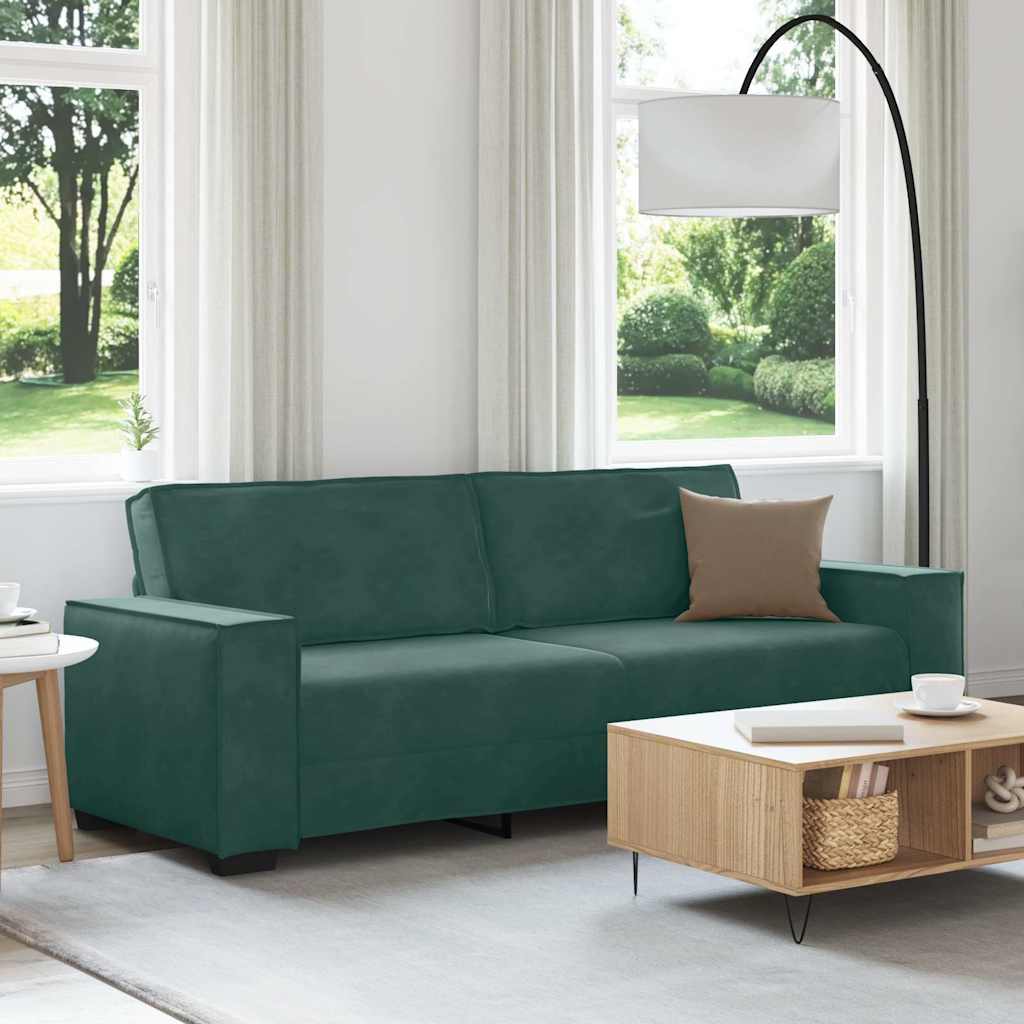 Canapé à 3 places Vert foncé 180 cm Velours - XIOS
