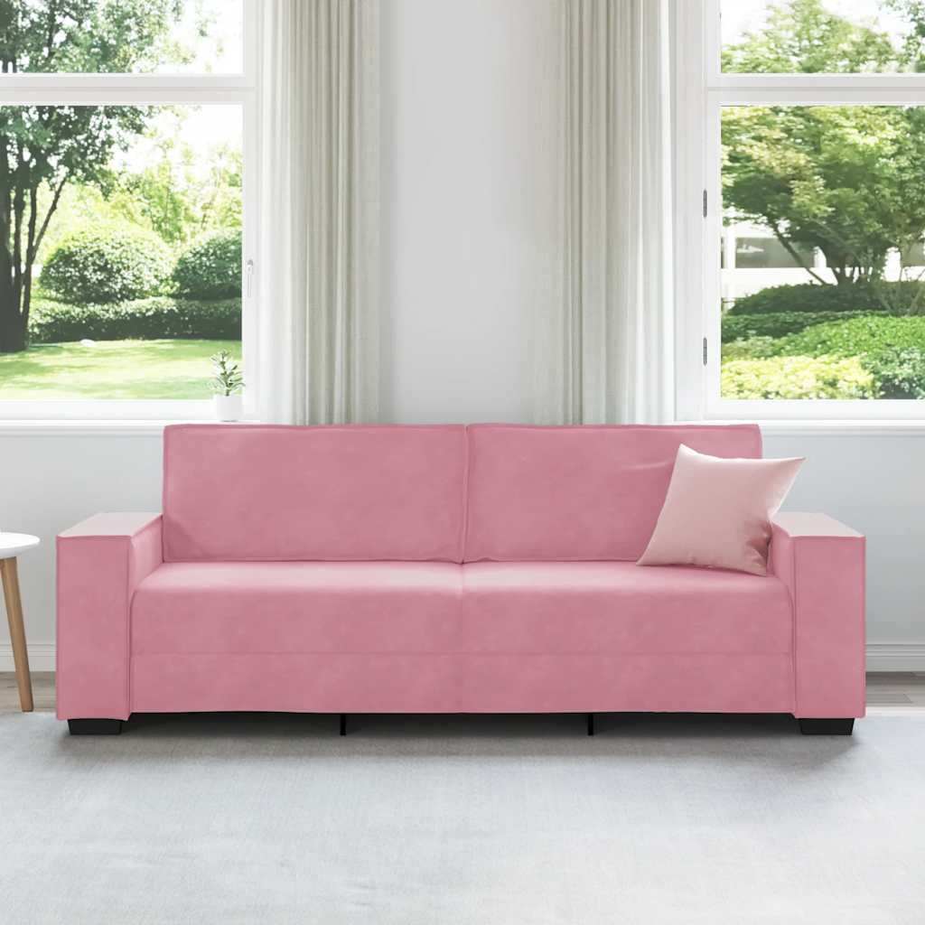 Canapé à 3 places Rose 220x78x84 cm Velours
