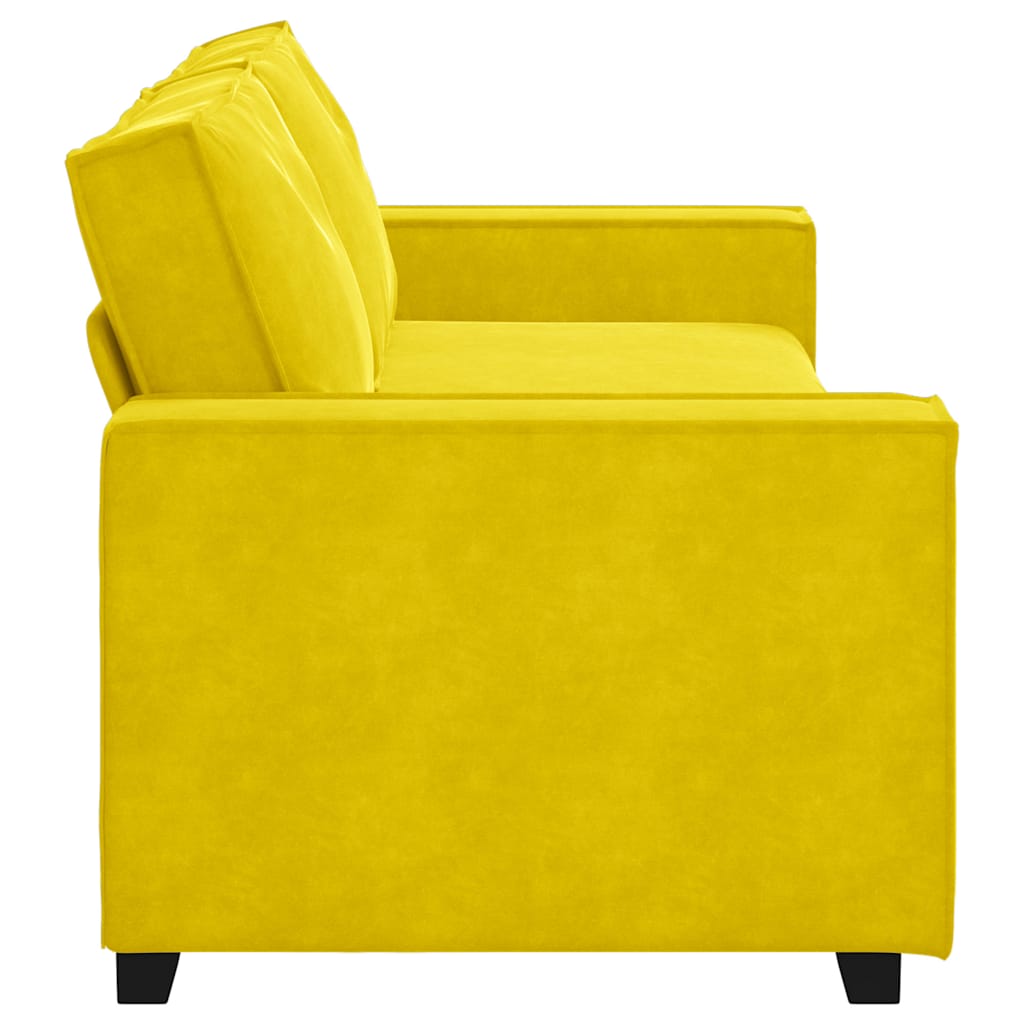 Canapé à 3 places Jaune 180 cm Velours - XIOS