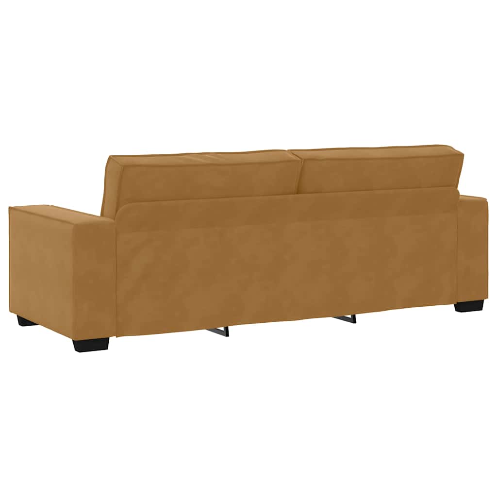 Canapé à 3 places Marron 220x78x84 cm Velours