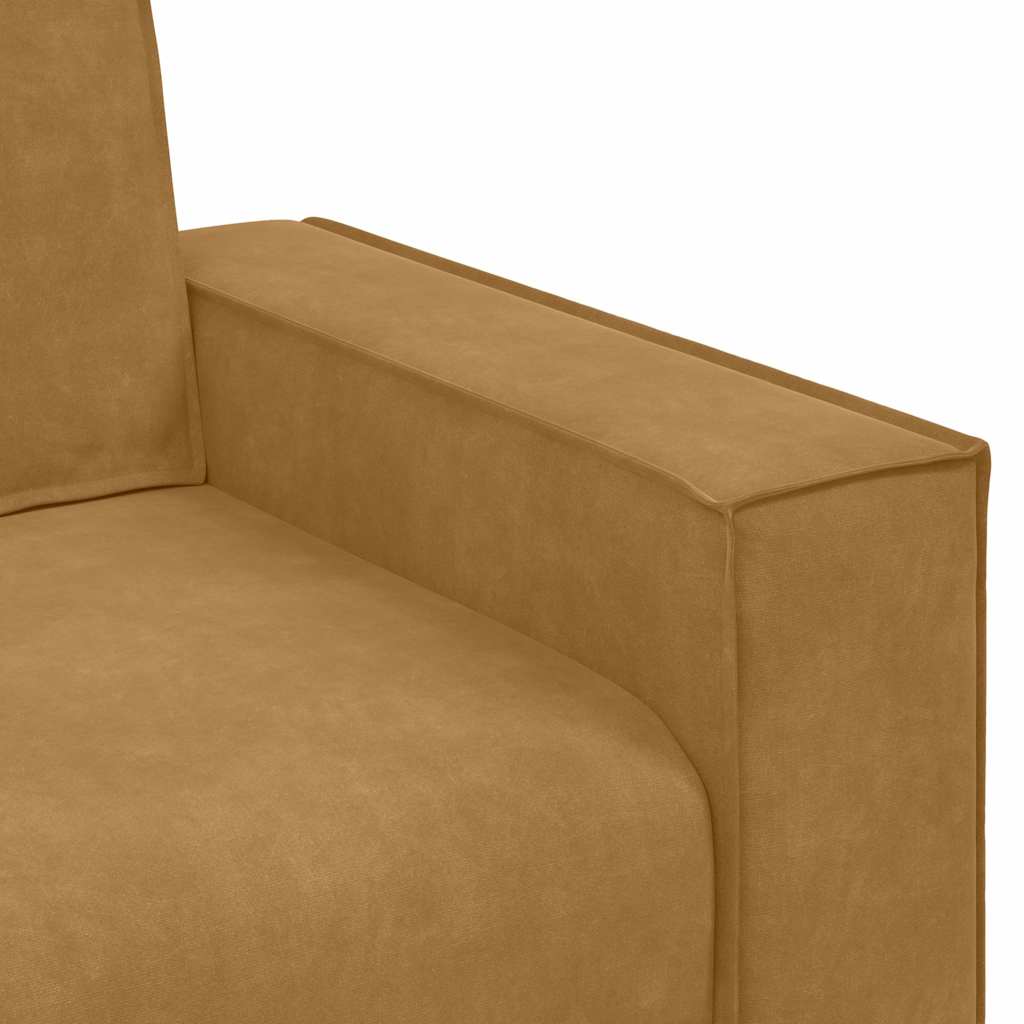 Canapé à 3 places Marron 220x78x84 cm Velours