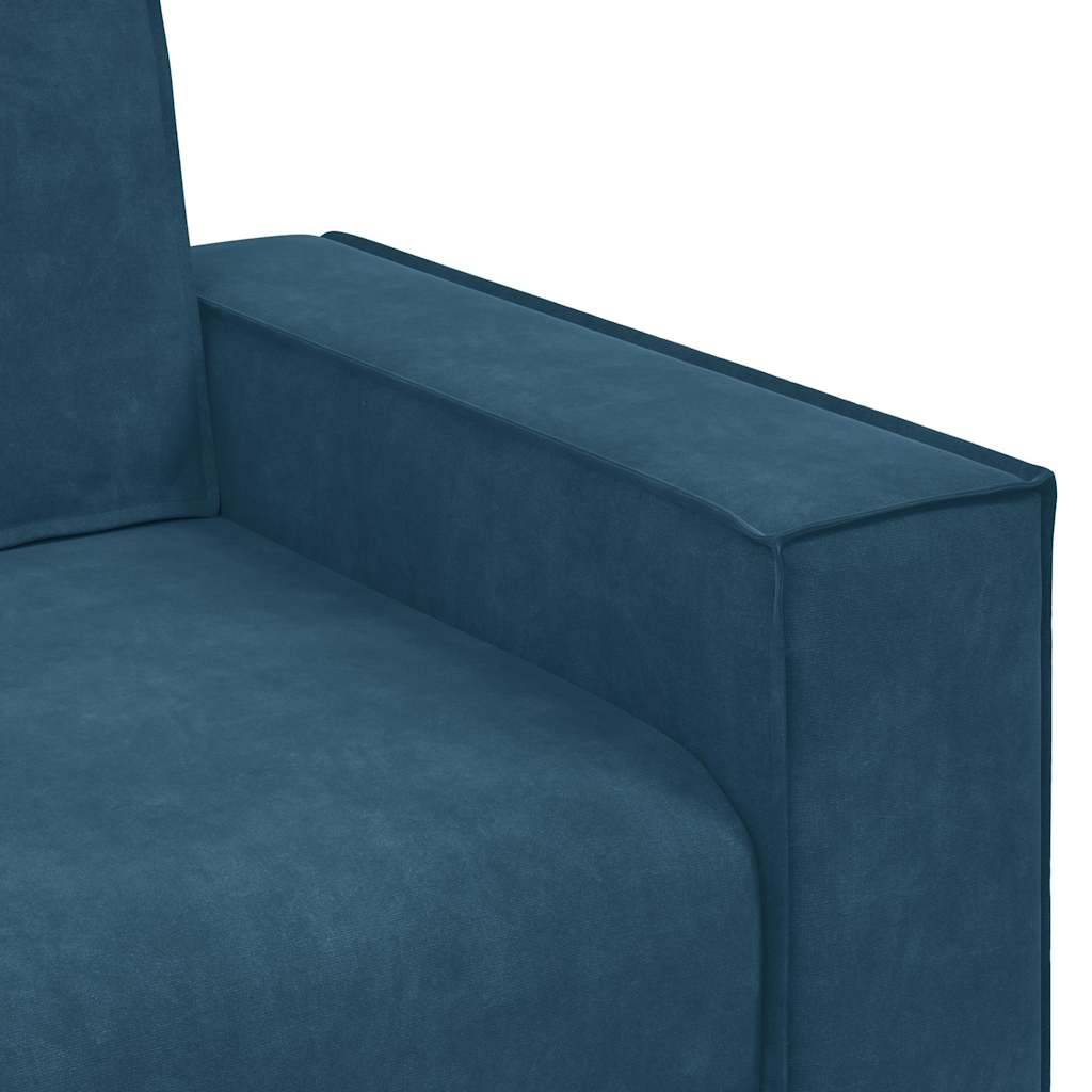 Canapé à 3 places Bleu 220x78x84 cm Velours