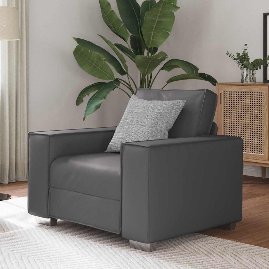 Fauteuil canapé Gris 99 x 78 x 84 cm Cuir artificiel - XIOS