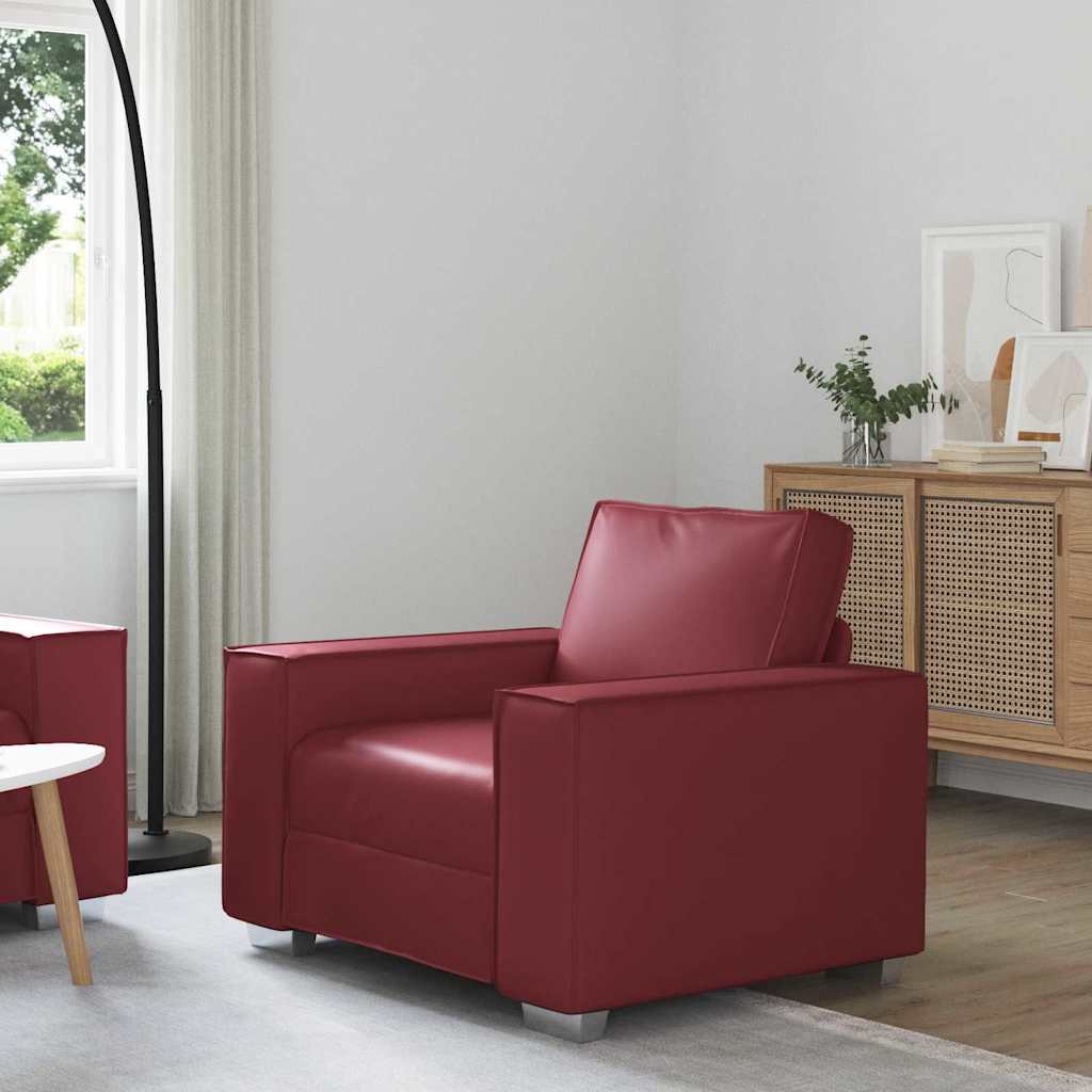 Fauteuil canapé Rouge bordeaux 99 x 78 x 84 cm Cuir artificiel - XIOS