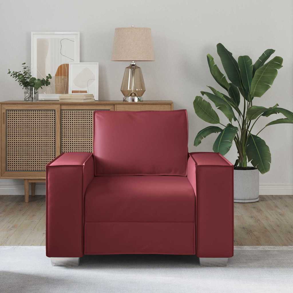 Fauteuil canapé Rouge bordeaux 99 x 78 x 84 cm Cuir artificiel - XIOS