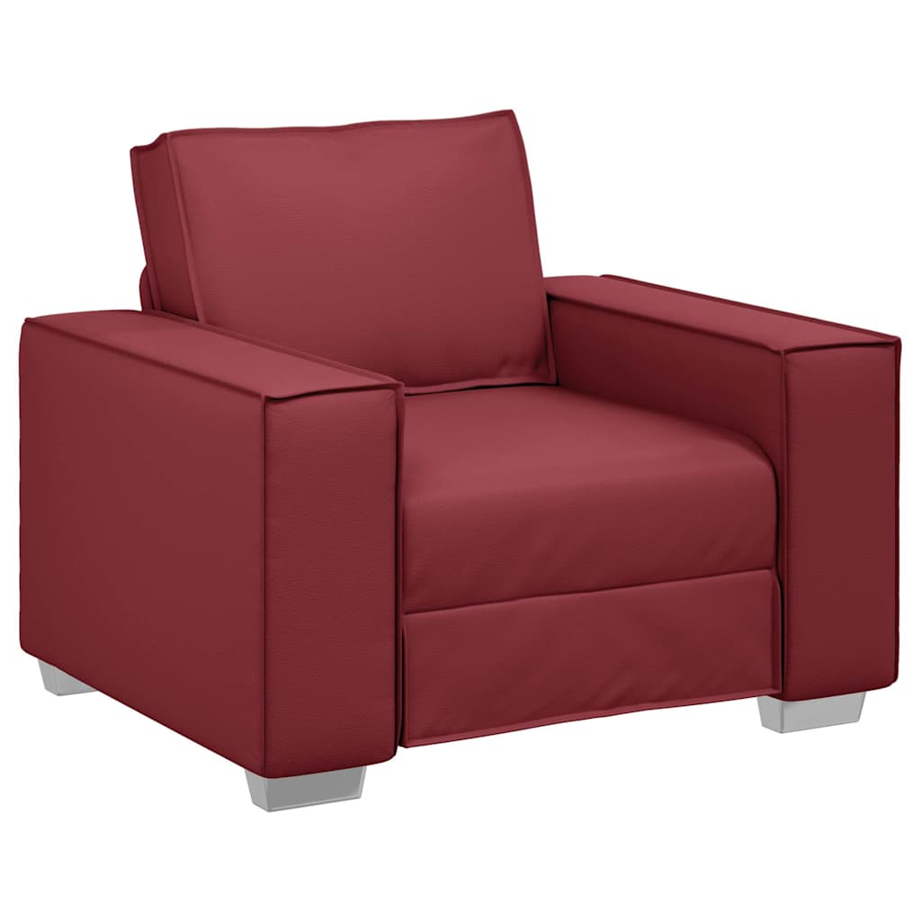 Fauteuil canapé Rouge bordeaux 99 x 78 x 84 cm Cuir artificiel - XIOS