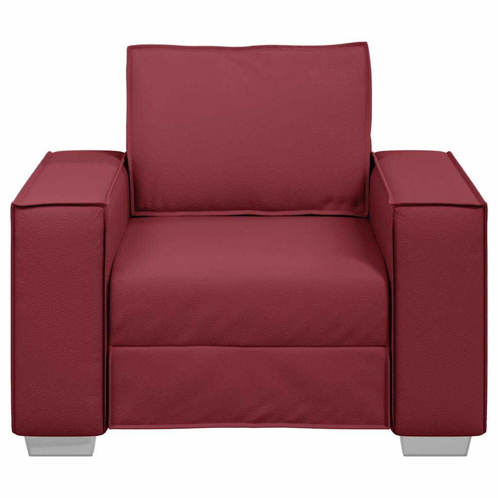 Fauteuil canapé Rouge bordeaux 99 x 78 x 84 cm Cuir artificiel - XIOS